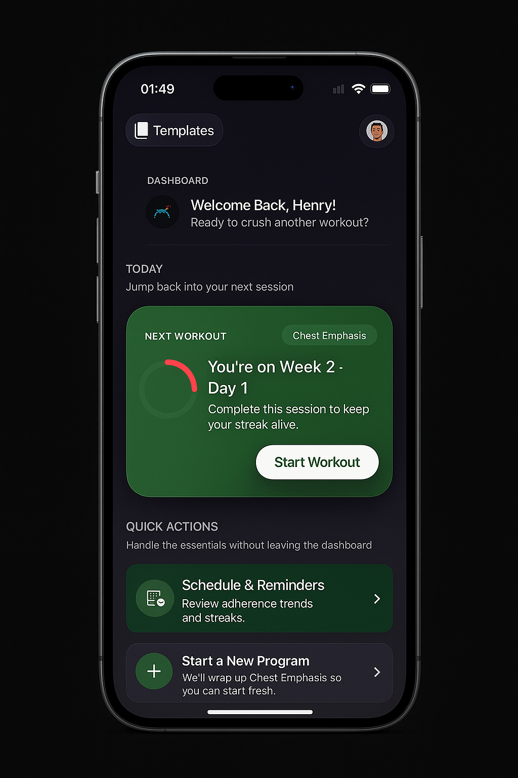 MesoBuilder app dashboard preview